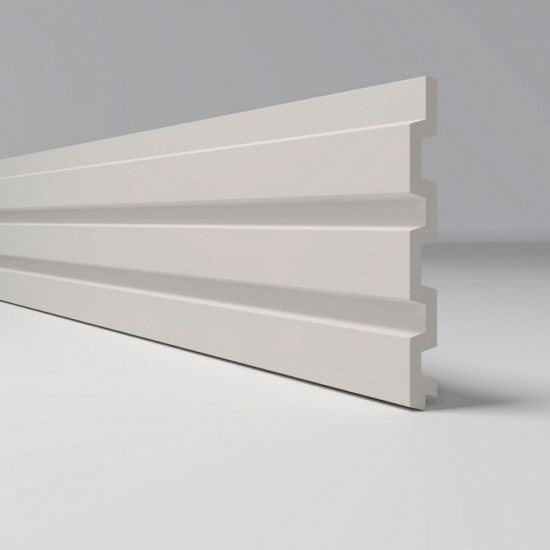 Реечная панель из ПВХ Comfort 3D-Prof M 001 Белый - 2,95м